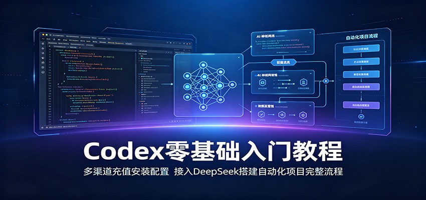 Codex零基础入门教程：多渠道充值安装配置，接入DeepSeek搭建自动化项目完整流程-盟主1站 - 热点知汇专注网赚项目资源知识聚汇
