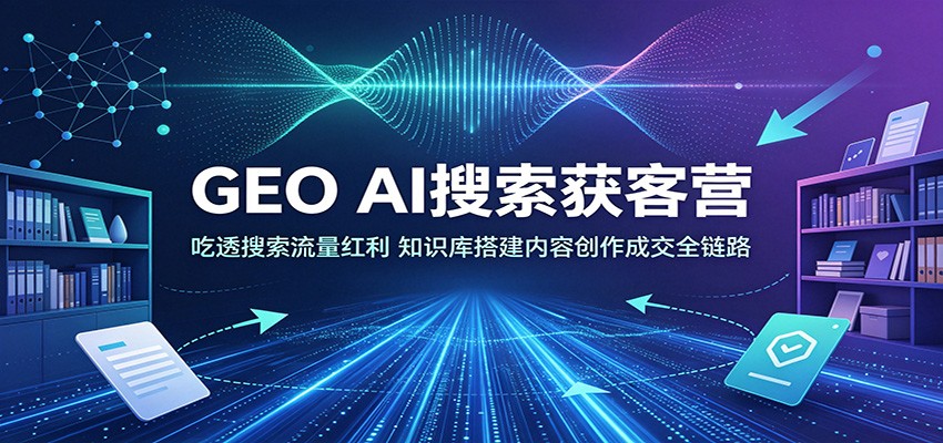 GEO AI搜索获客营:吃透搜索流量红利,知识库搭建内容创作成交全链路-盟主1站 - 热点知汇专注网赚项目资源知识聚汇