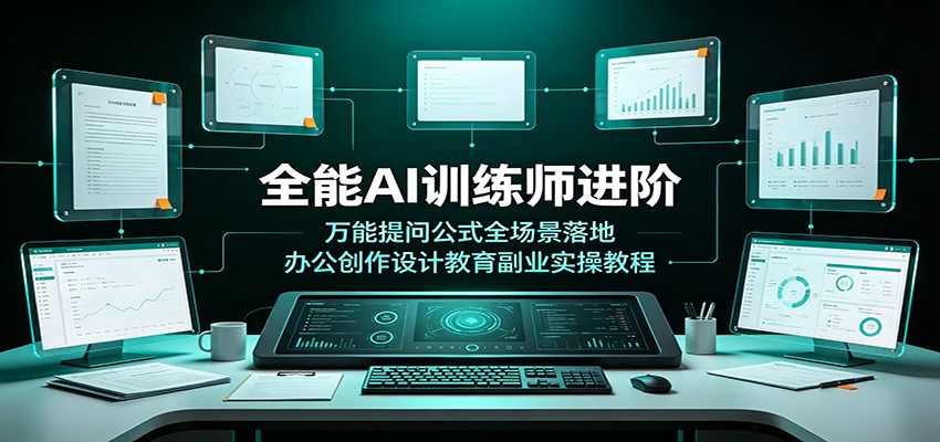 全能AI训练师进阶:万能提问公式全场景落地,办公创作设计教育副业实操教程-盟主1站 - 热点知汇专注网赚项目资源知识聚汇