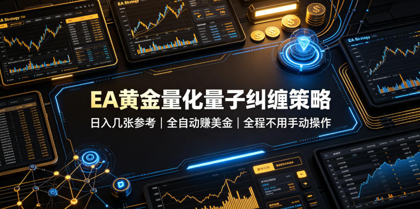 EA黄金量化量子纠缠策略,日入几张,全自动賺美金,全程不用手动操作!【揭秘】-盟主1站 - 热点知汇专注网赚项目资源知识聚汇