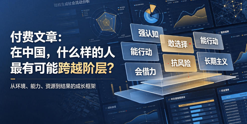 付费文章：在中国，什么样的人最有可能跨越阶层？-盟主1站 - 热点知汇专注网赚项目资源知识聚汇