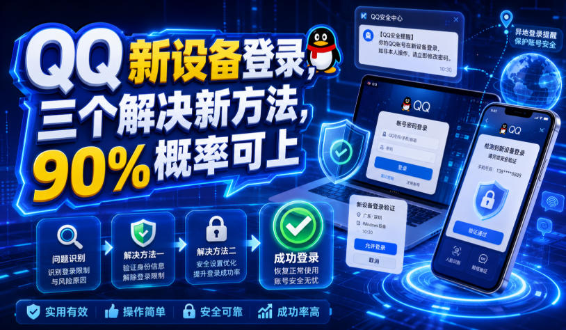 QQ新设备登录，三个解决新方法，90%概率可上-盟主1站 - 热点知汇专注网赚项目资源知识聚汇