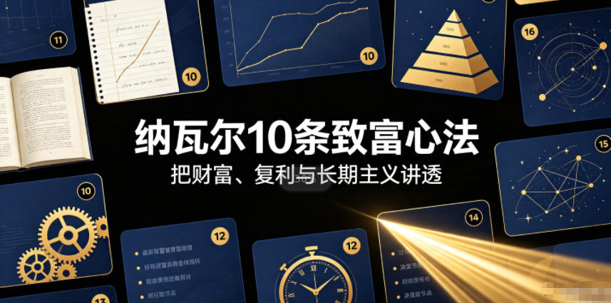 付费文章：纳瓦尔10条致富心法-盟主1站 - 热点知汇专注网赚项目资源知识聚汇