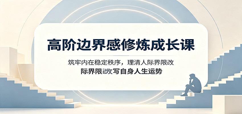 高阶边界感修炼成长课：筑牢内在稳定秩序，理清人际界限改写自身人生运势-盟主1站 - 热点知汇专注网赚项目资源知识聚汇
