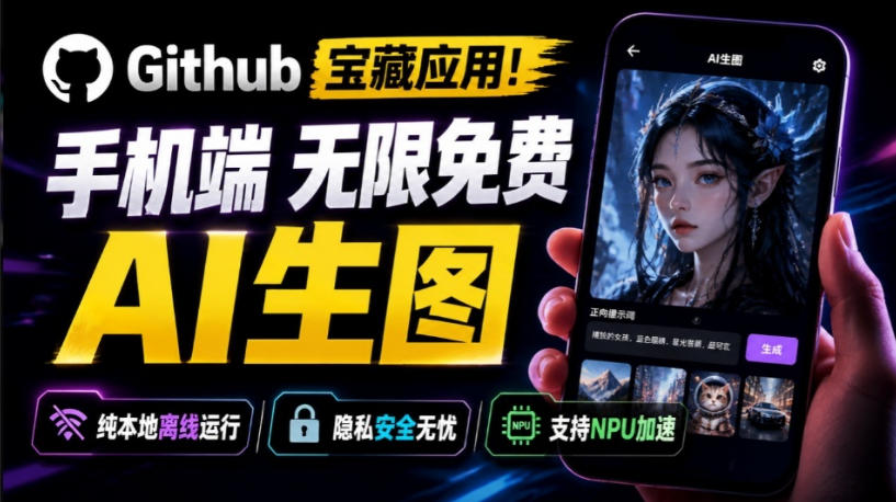 Github宝藏应用！手机端无限免费AI生图，纯本地离线运行，支持NPU加速斩获3.1k stars，local-dream-盟主1站 - 热点知汇专注网赚项目资源知识聚汇