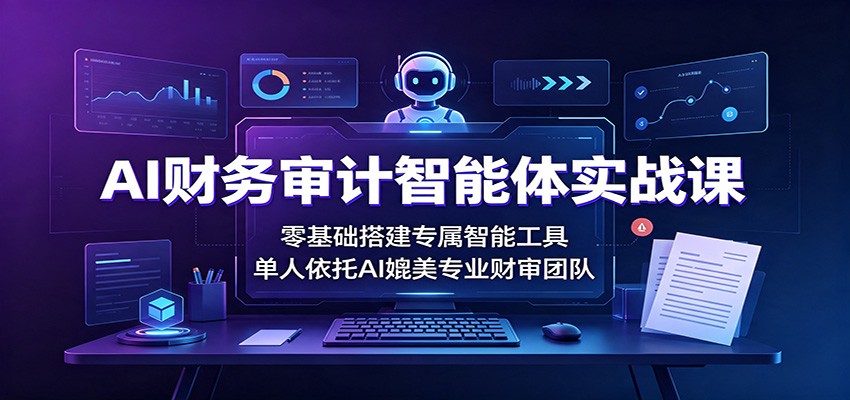 AI财务审计智能体实战课：零基础搭建专属智能工具，单人依托AI媲美专业财审团队-盟主1站 - 热点知汇专注网赚项目资源知识聚汇