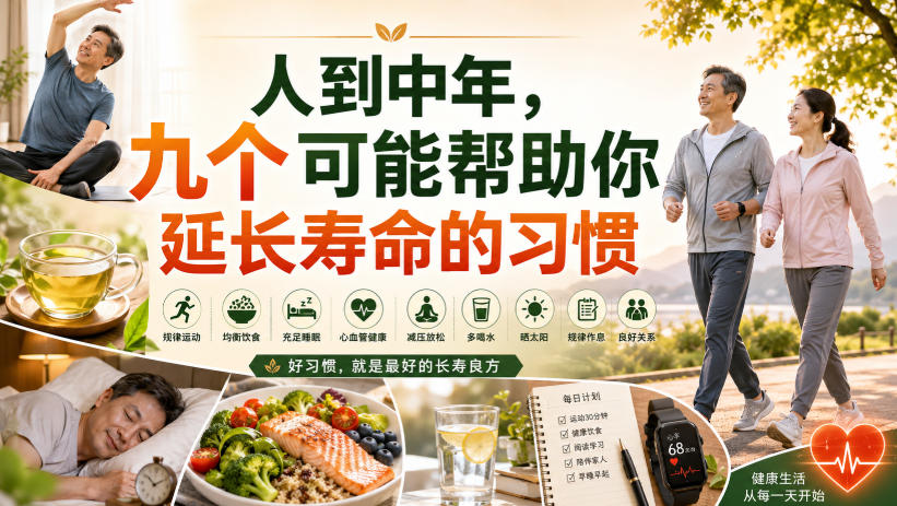 付费文章：人到中年，九个可能帮助你延长寿命的习惯-盟主1站 - 热点知汇专注网赚项目资源知识聚汇