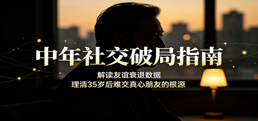 中年社交破局指南：解读友谊衰退数据，理清35岁后难交真心朋友的根源-盟主1站 - 热点知汇专注网赚项目资源知识聚汇