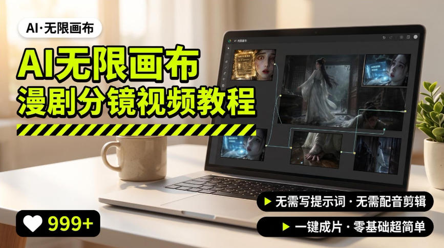 AI无限画布制作爆款漫剧分镜视频搭建教程，无需写脚本，无需制作音频，一键制作超简单-盟主1站 - 热点知汇专注网赚项目资源知识聚汇