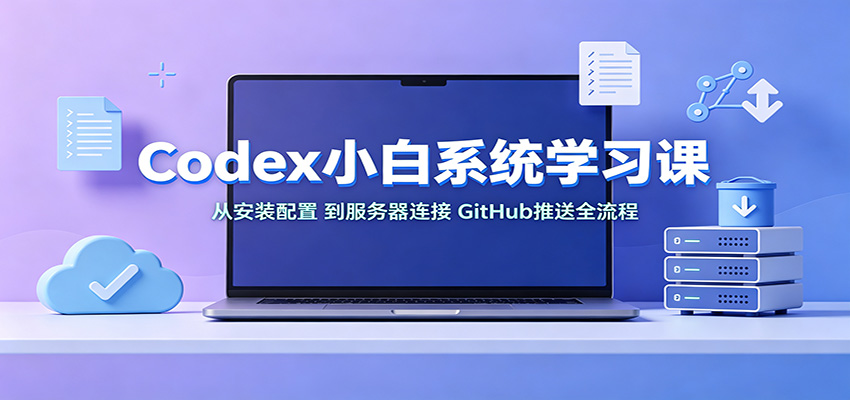 Codex小白系统学习课：小从安装配置，到服务器连接、GitHub推送全流程-盟主1站 - 热点知汇专注网赚项目资源知识聚汇