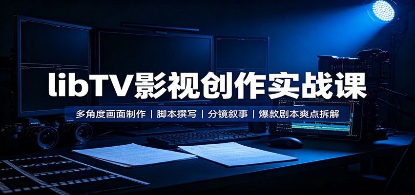 libTV影视创作实战课：多角度画面制作，脚本撰写，分镜叙事，爆款剧本爽点拆解-盟主1站 - 热点知汇专注网赚项目资源知识聚汇