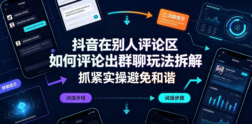 抖音在别人评论区如何评论出群聊玩法拆解，抓紧实操避免和谐-盟主1站 - 热点知汇专注网赚项目资源知识聚汇