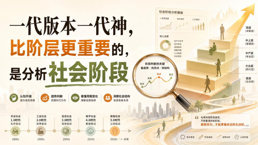付费文章：一代版本一代神，比阶层更重要的，是分析社会阶段-盟主1站 - 热点知汇专注网赚项目资源知识聚汇