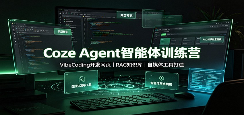 Coze Agent智能体训练营：VibeCoding开发网页，RAG知识库，自媒体工具打造-盟主1站 - 热点知汇专注网赚项目资源知识聚汇
