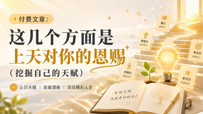 付费文章：这几个方面是上天对你的恩赐(挖掘自己的天赋)-盟主1站 - 热点知汇专注网赚项目资源知识聚汇
