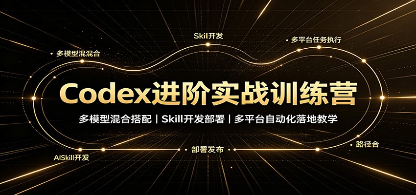 Codex进阶实战训练营：多模型混合搭配，Skill开发部署，多平台自动化落地教学-盟主1站 - 热点知汇专注网赚项目资源知识聚汇