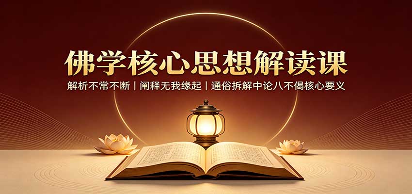 佛学核心思想解读课：解析不常不断，阐释无我缘起，通俗拆解中论八不偈核心要义-盟主1站 - 热点知汇专注网赚项目资源知识聚汇