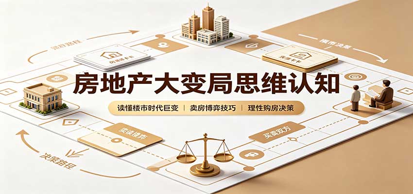 房地产大变局思维认知：读懂楼市时代巨变，卖房博弈技巧，理性购房决策-盟主1站 - 热点知汇专注网赚项目资源知识聚汇