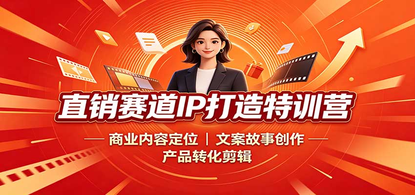 直销赛道IP打造特训营：商业内容定位，文案故事创作，产品转化剪辑-盟主1站 - 热点知汇专注网赚项目资源知识聚汇