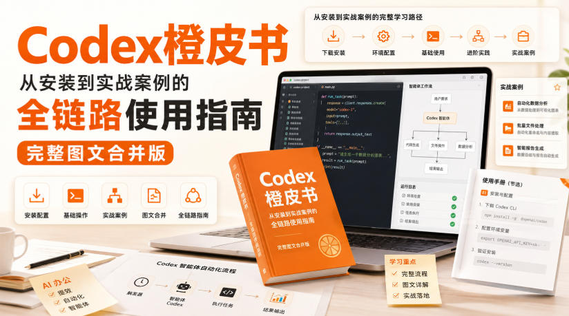 Codex橙皮书，从安装到实战案例的全链路使用指南，完整图文合并版-盟主1站 - 热点知汇专注网赚项目资源知识聚汇
