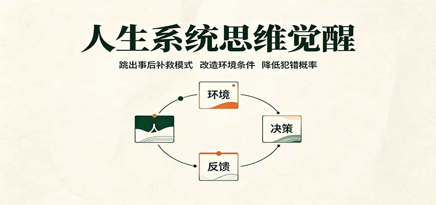 人生系统思维觉醒：跳出事后补救模式，改造环境条件，降低犯错概率-盟主1站 - 热点知汇专注网赚项目资源知识聚汇